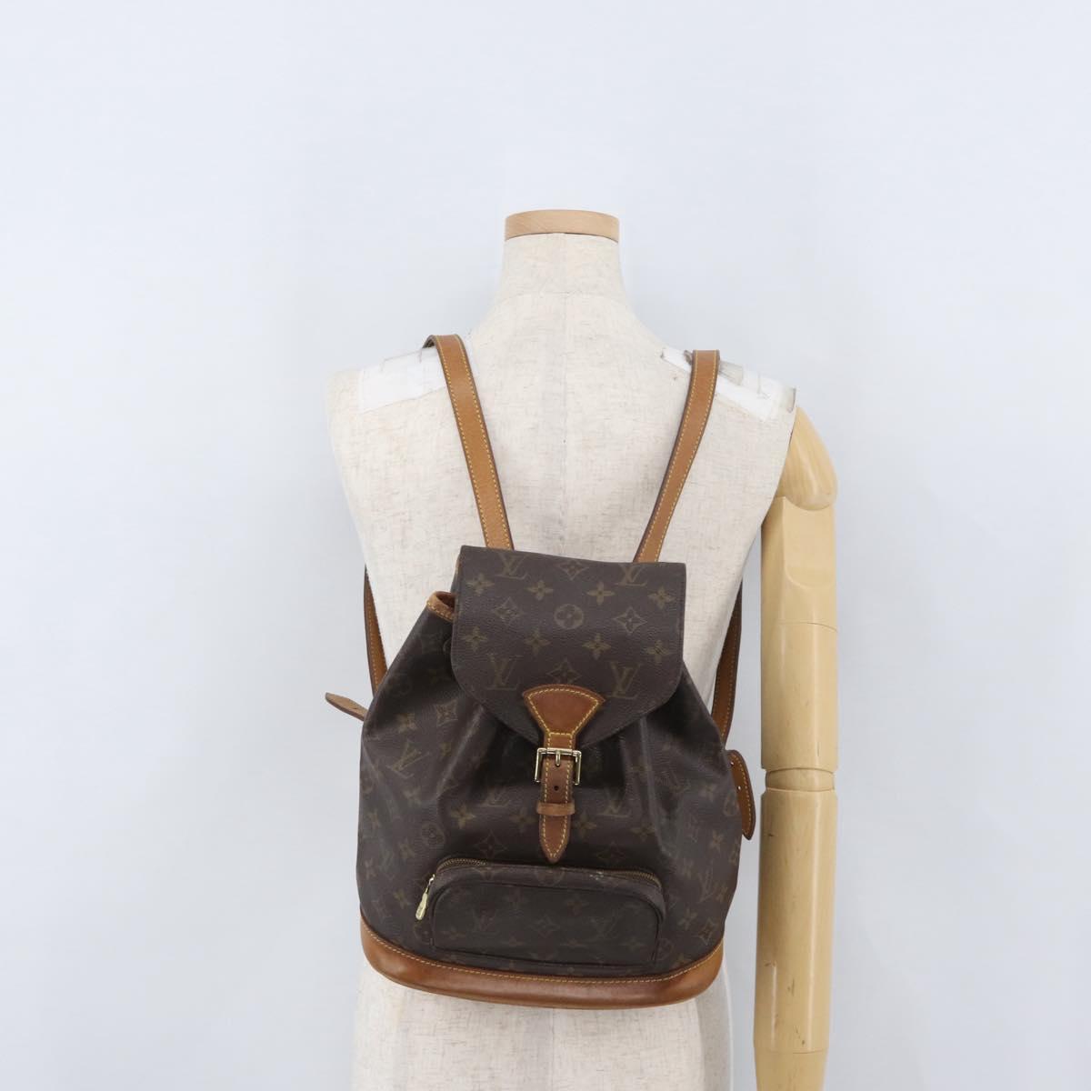 LOUIS VUITTON Monogram Montsouris MM Backpack M51136 LV Auth LNZ322