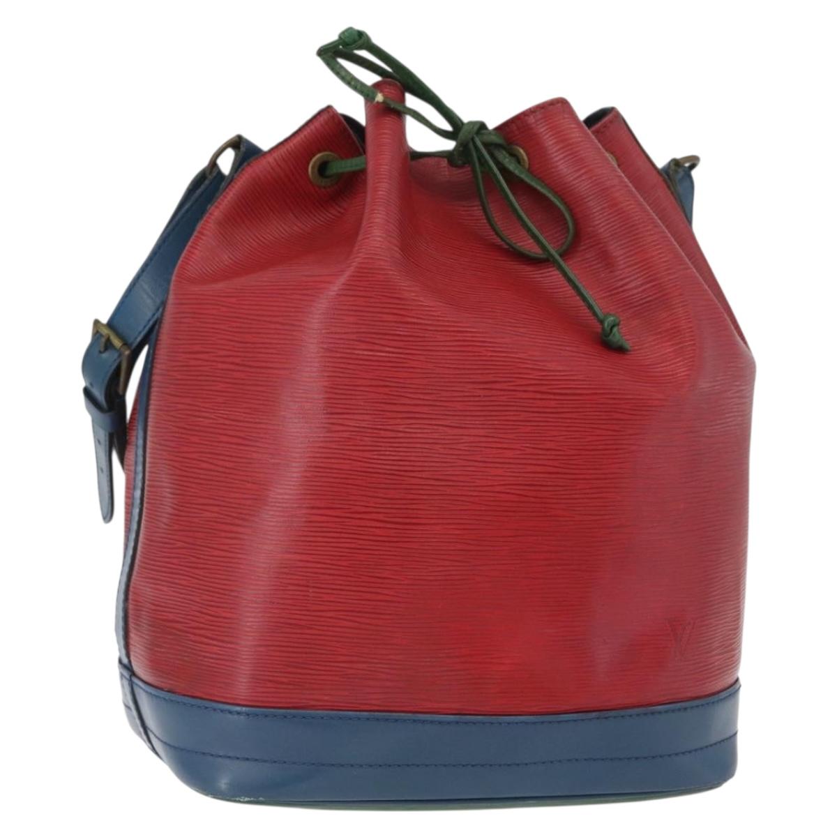 LOUIS VUITTON Epi Noe Shoulder Bag Tricolor Red Blue M44084 LV Auth LNZ323