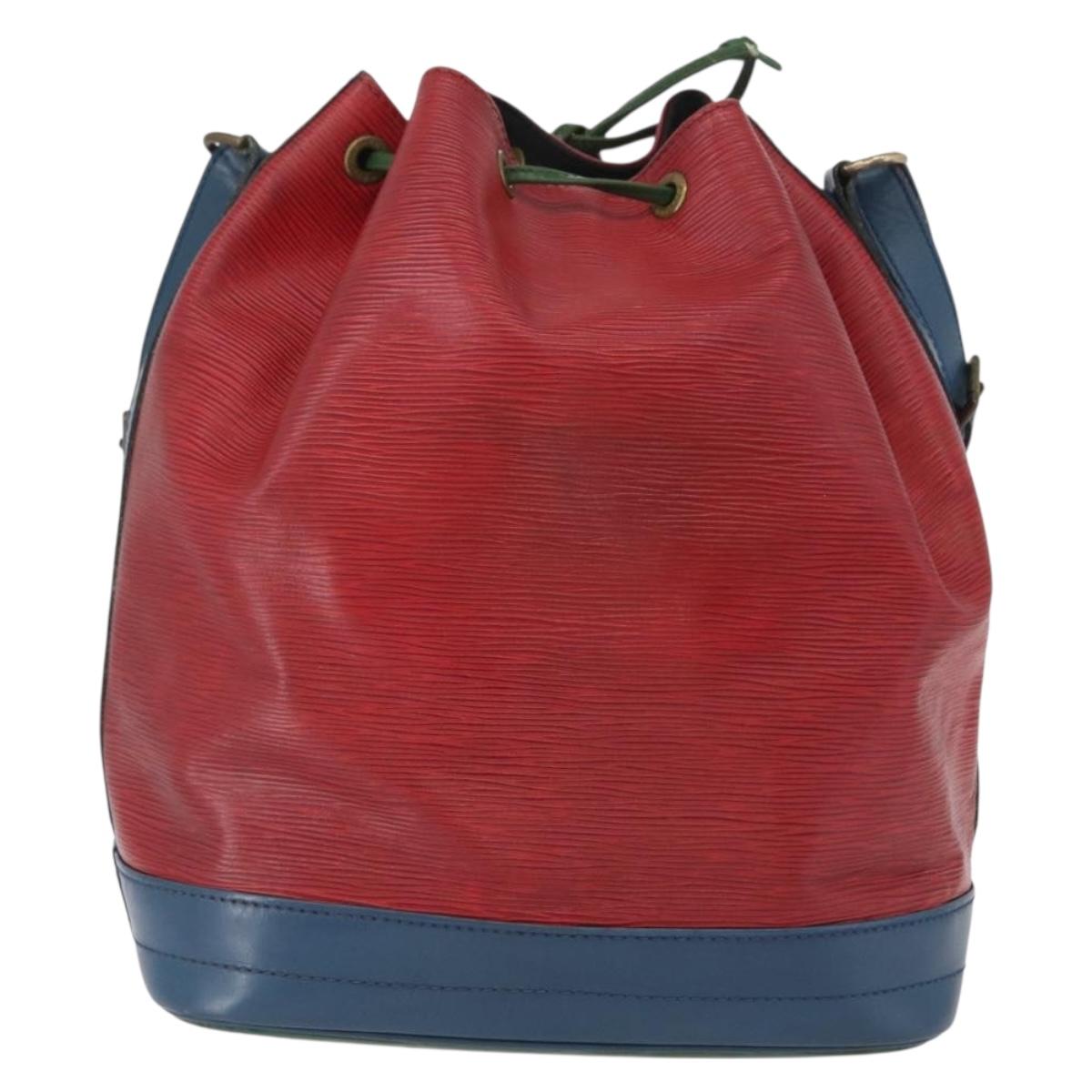 LOUIS VUITTON Epi Noe Shoulder Bag Tricolor Red Blue M44084 LV Auth LNZ323
