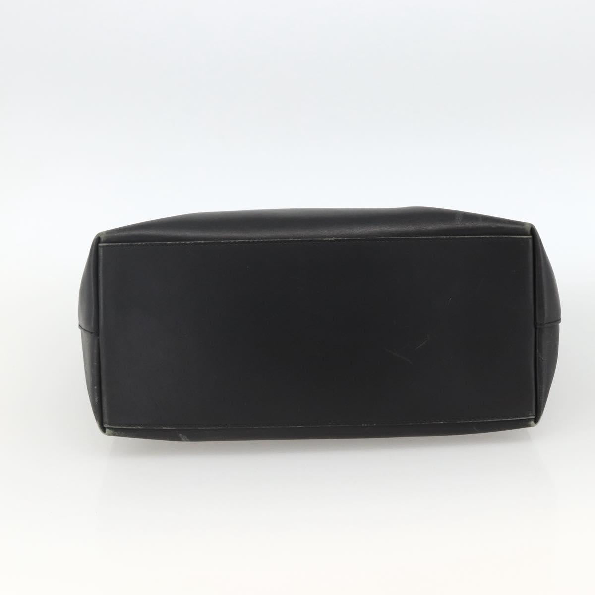 GUCCI Bamboo Shoulder Bag Leather Black Gold 001 3006 Auth LNZ326