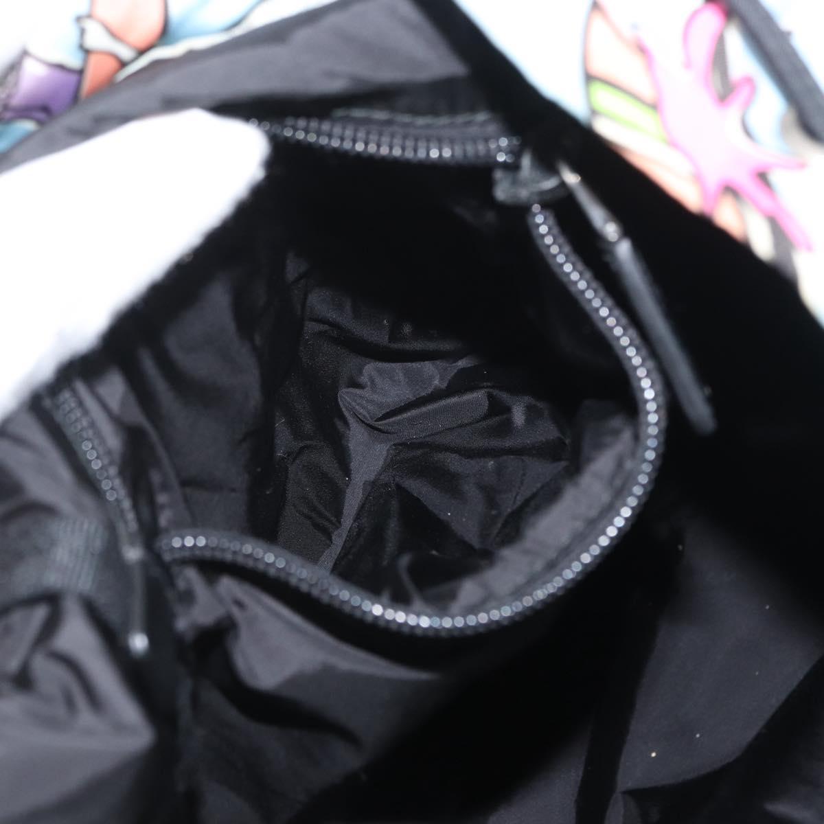 PRADA Backpack Nylon Light Blue Silver Auth LNZ330
