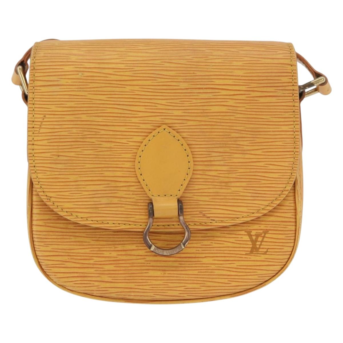 LOUIS VUITTON Epi Saint Cloud PM Shoulder Bag Yellow M52219 LV Auth LNZ331