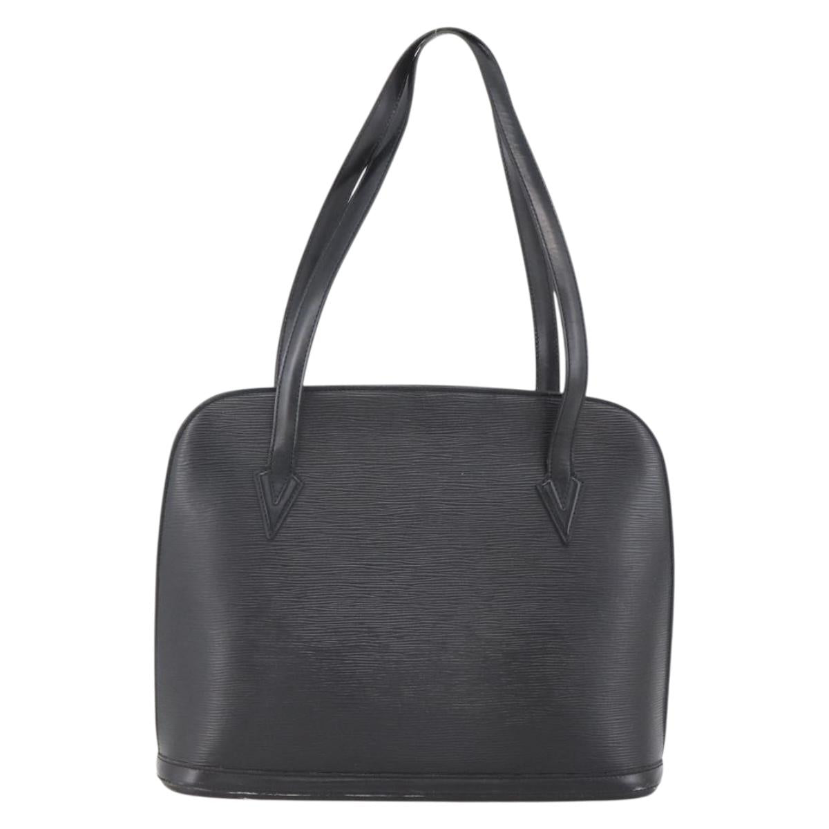 LOUIS VUITTON Epi Lussac Shoulder Bag Black M52282 LV Auth LNZ347