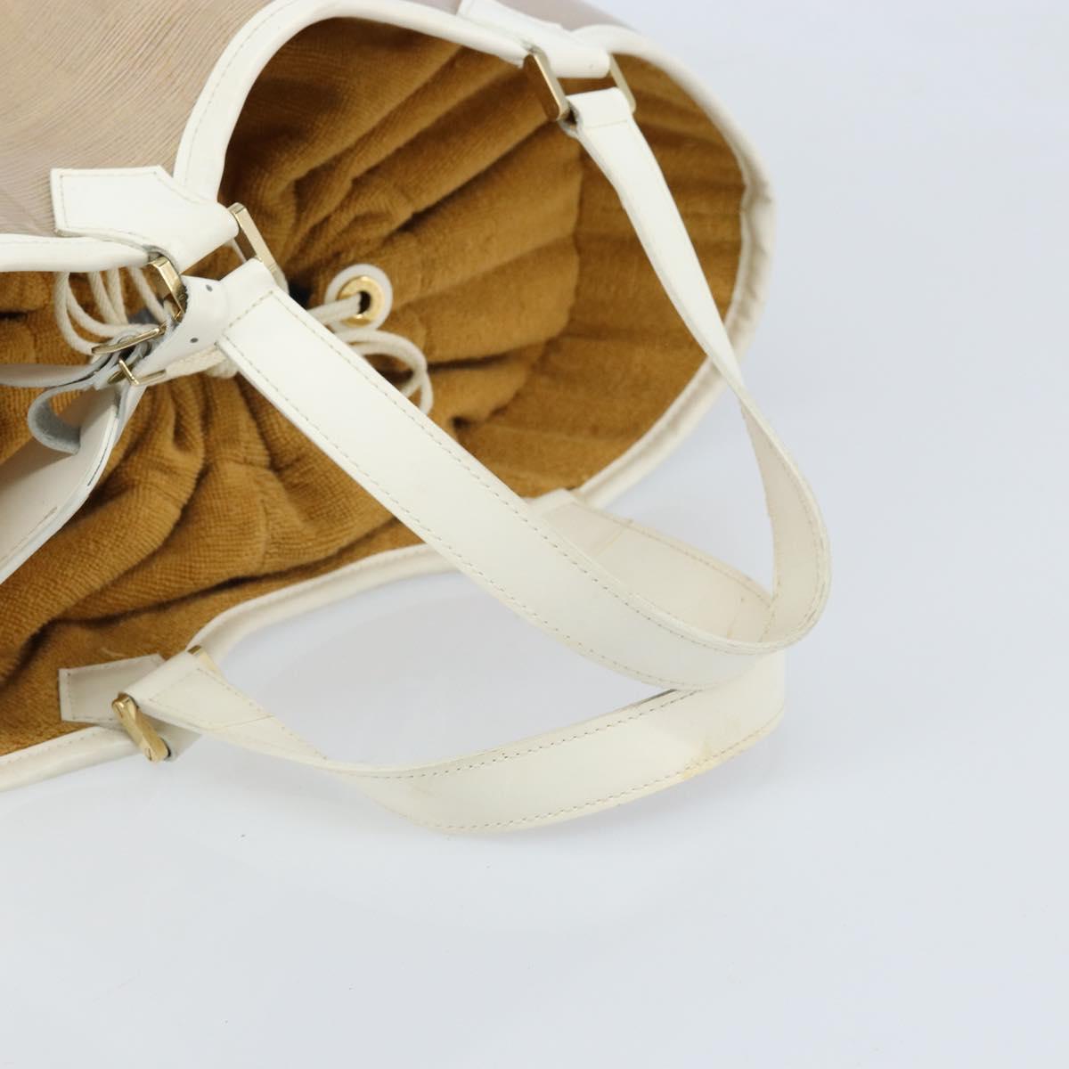 LOUIS VUITTON Epi Plage Lagoon Bay Tote Bag White Clear M92151 LV Auth LNZ349