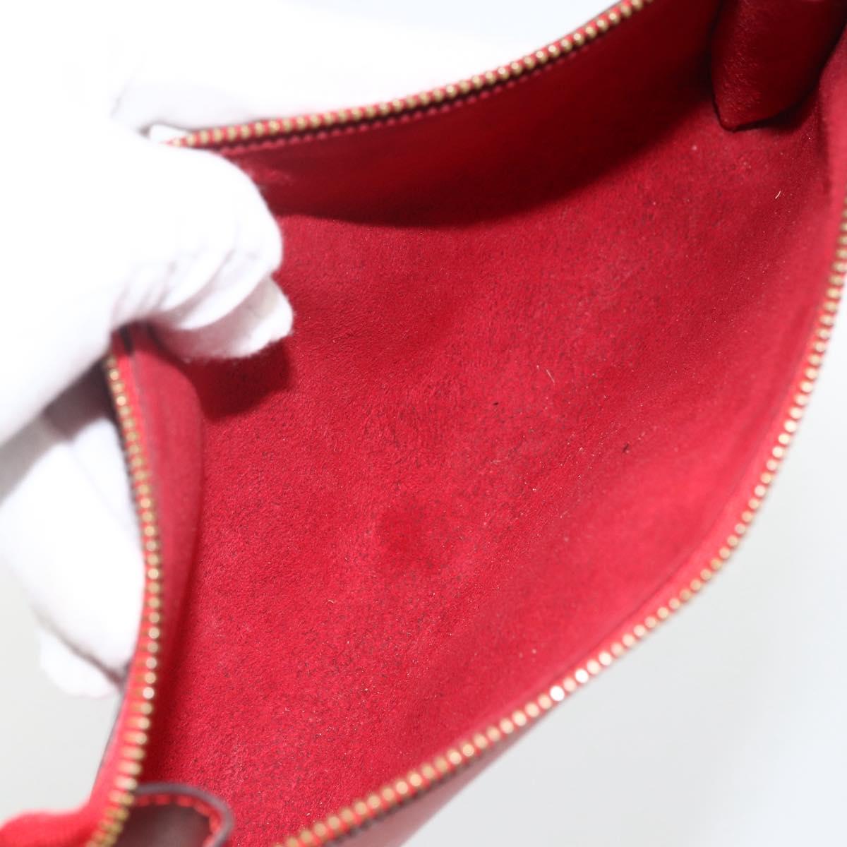 LOUIS VUITTON Epi Pochette Accessoires Pouch Red M52947 LV Auth LNZ360