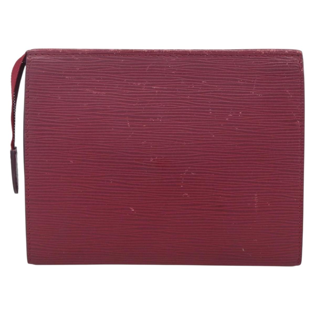LOUIS VUITTON Epi Poche Toilette 19 Pouch Fuchsia M41080 LV Auth LNZ366