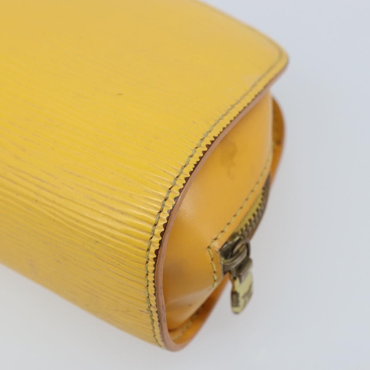 LOUIS VUITTON Epi Dauphine PM Pouch Yellow M48449 LV Auth LNZ367