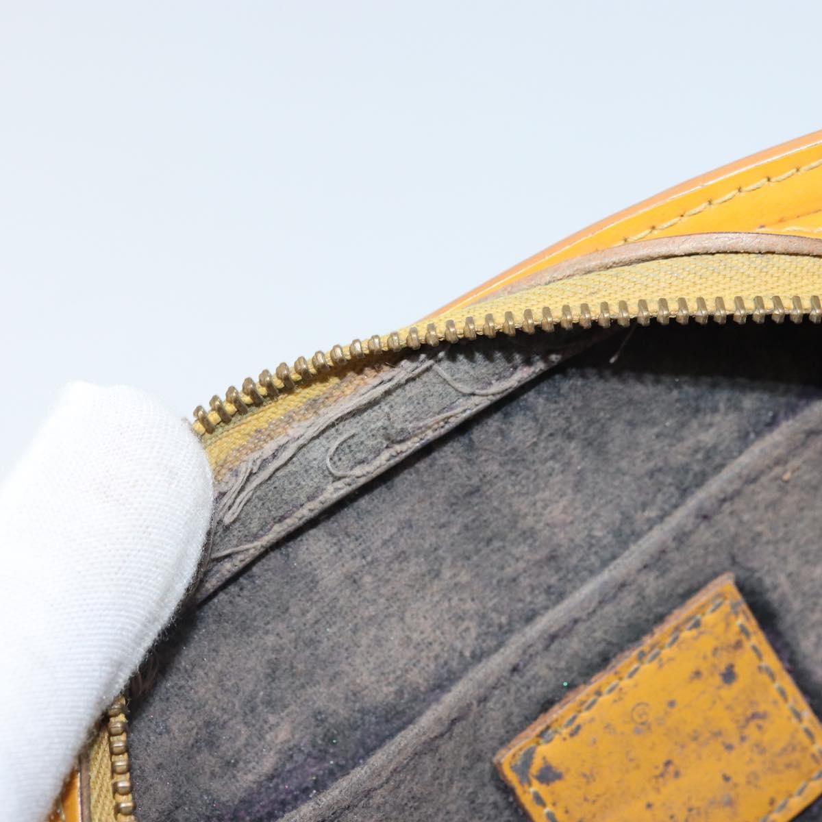 LOUIS VUITTON Epi Dauphine PM Pouch Yellow M48449 LV Auth LNZ367