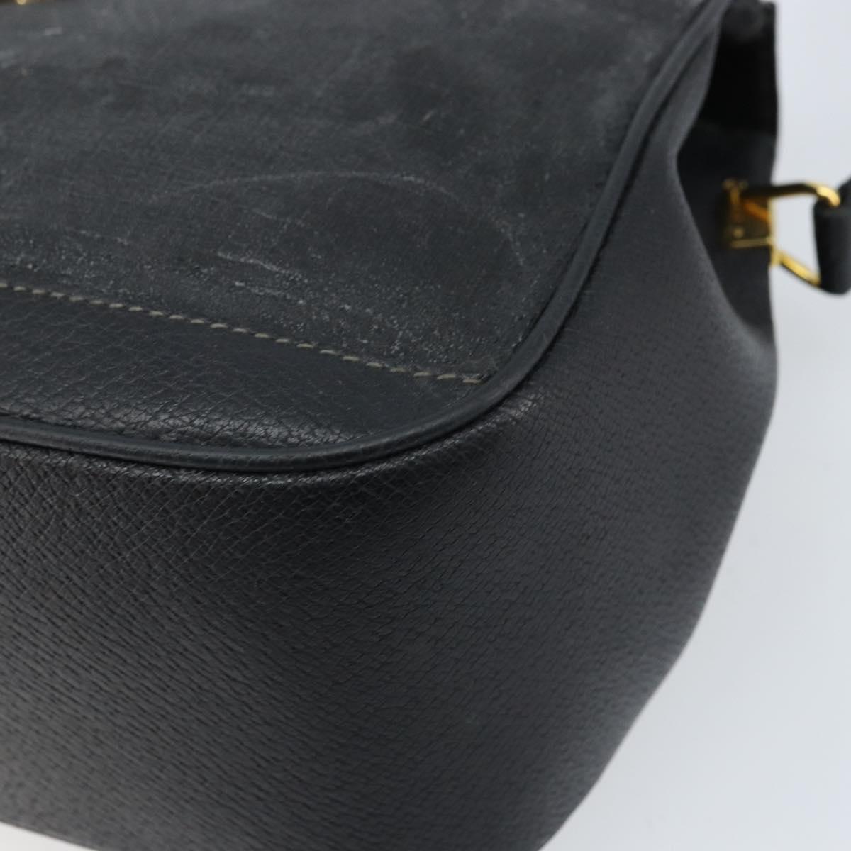 GUCCI GG Supreme Web Sherry Line Bag PVC Black Gold 116 02 076 Auth LNZ368