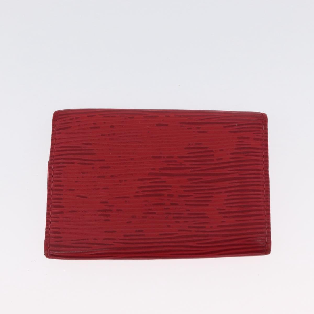 LOUIS VUITTON Epi Wallet 3 Set Red Blue LV Auth LNZ371