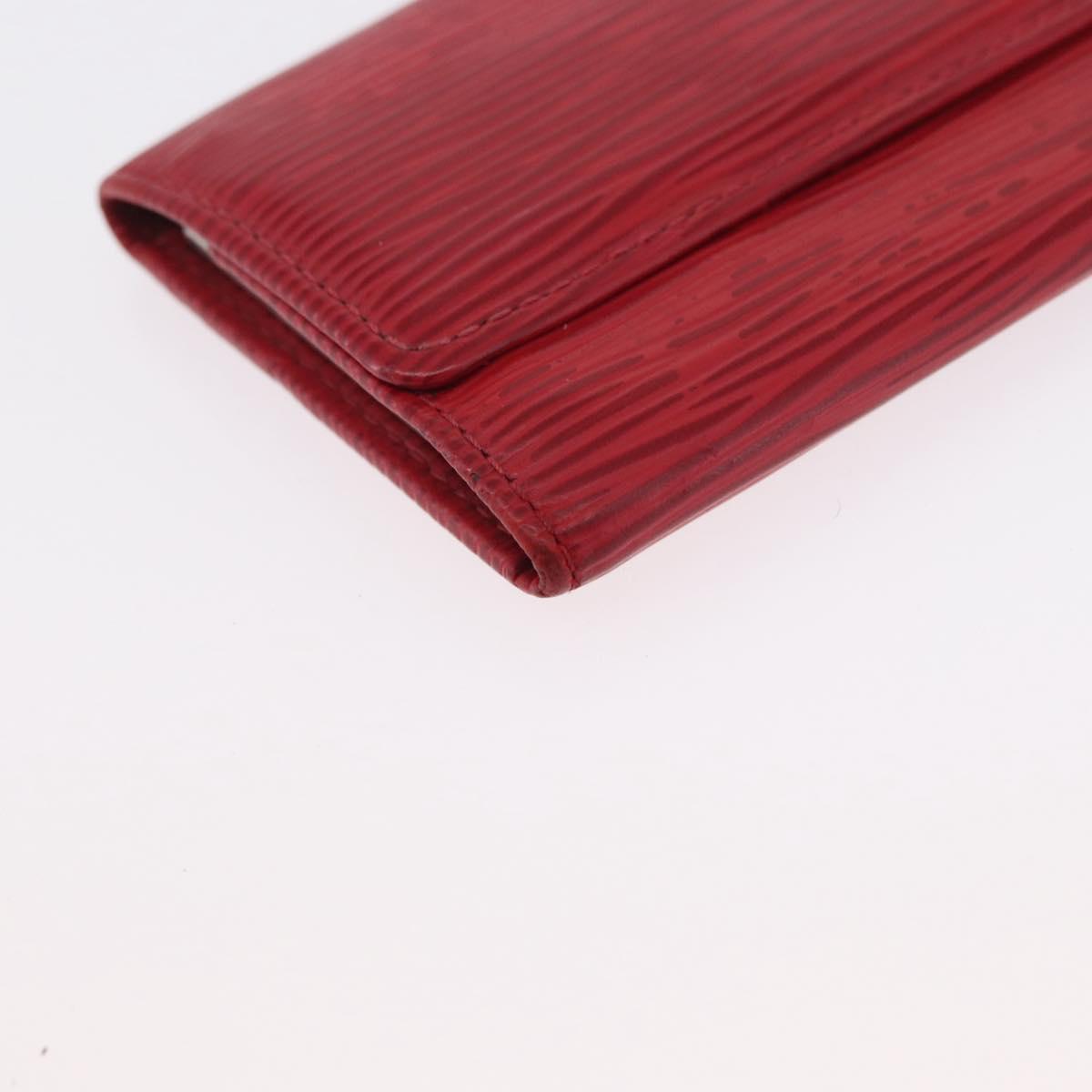 LOUIS VUITTON Epi Wallet 3 Set Red Blue LV Auth LNZ371