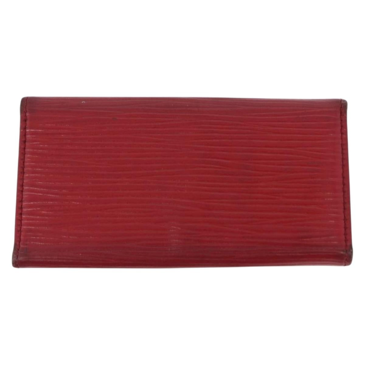 LOUIS VUITTON Epi Wallet 3 Set Red Blue LV Auth LNZ371