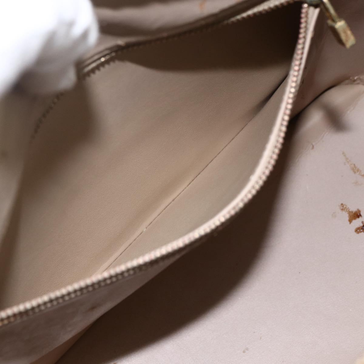 LOUIS VUITTON Monogram Vernis Houston Hand Bag Beige M91004 LV Auth LNZ383