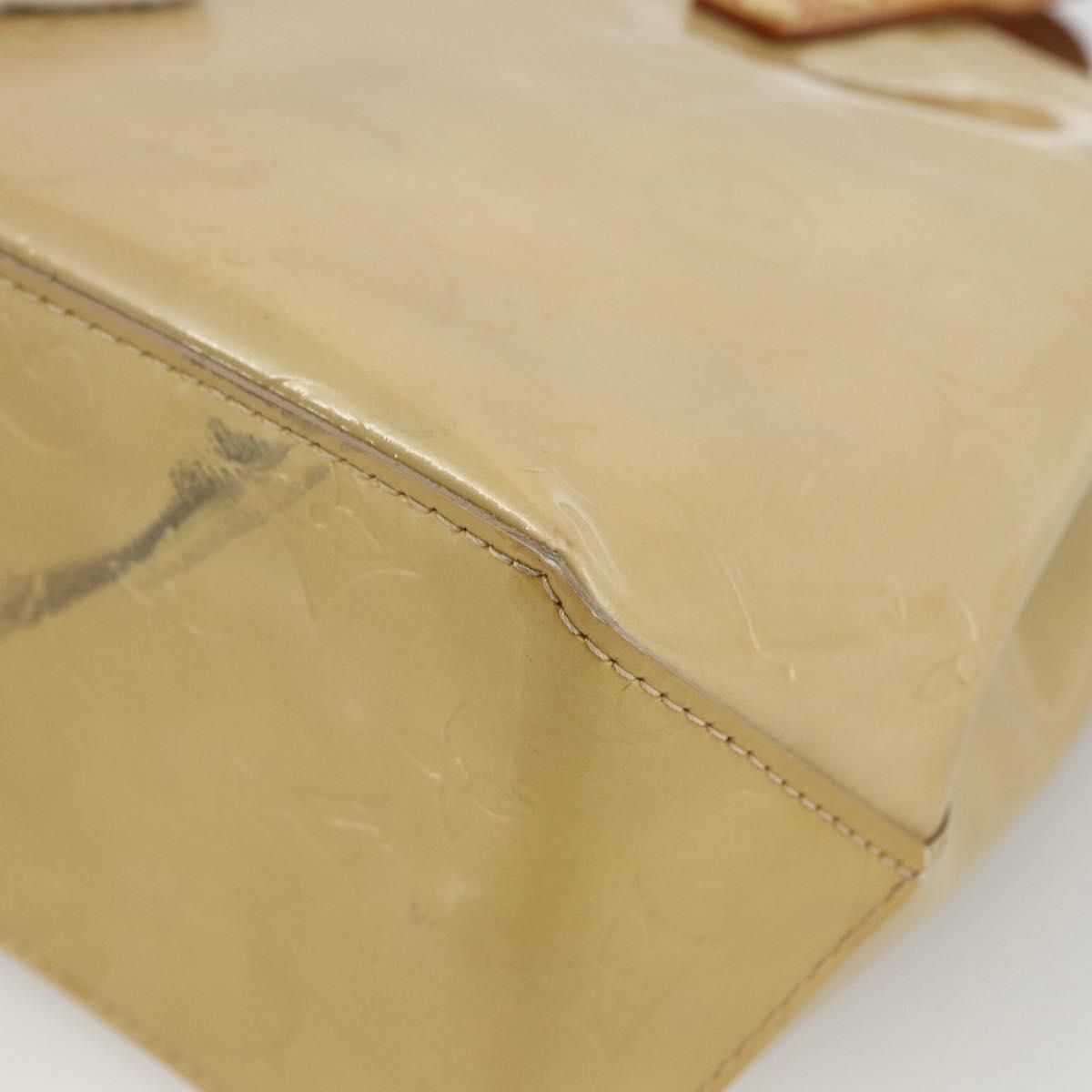 LOUIS VUITTON Monogram Vernis Reade PM Hand Bag Beige M91334 LV Auth LNZ388