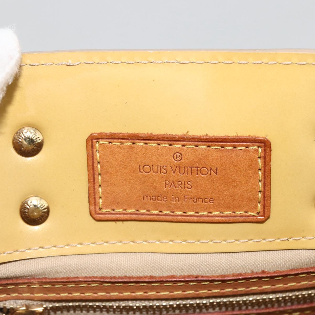LOUIS VUITTON Monogram Vernis Reade PM Hand Bag Beige M91334 LV Auth LNZ388