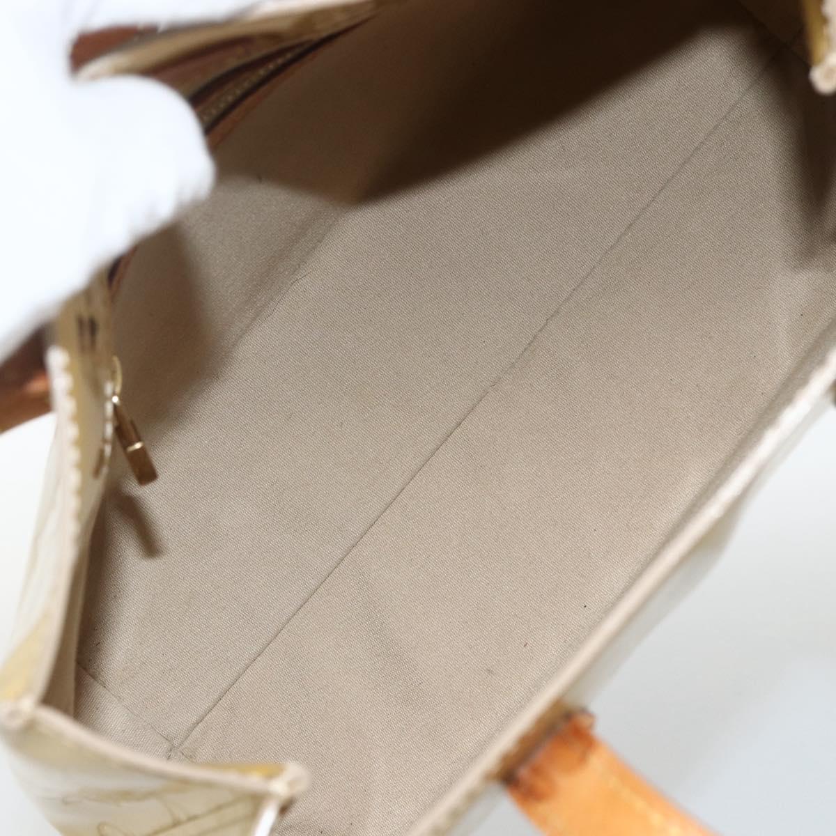 LOUIS VUITTON Monogram Vernis Reade PM Hand Bag Beige M91334 LV Auth LNZ388