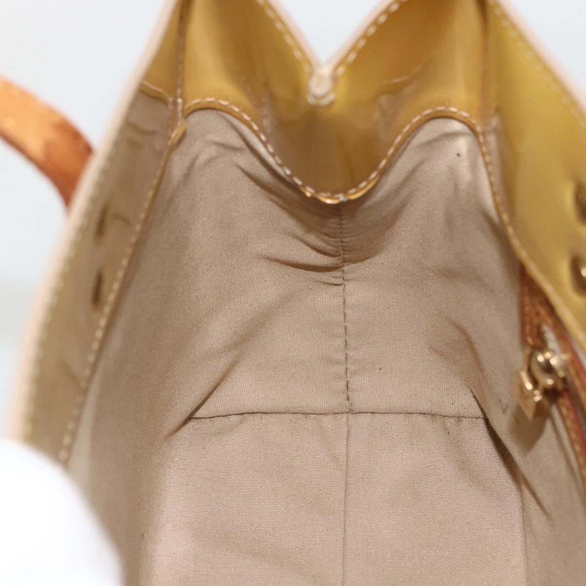 LOUIS VUITTON Monogram Vernis Reade PM Hand Bag Beige M91334 LV Auth LNZ388