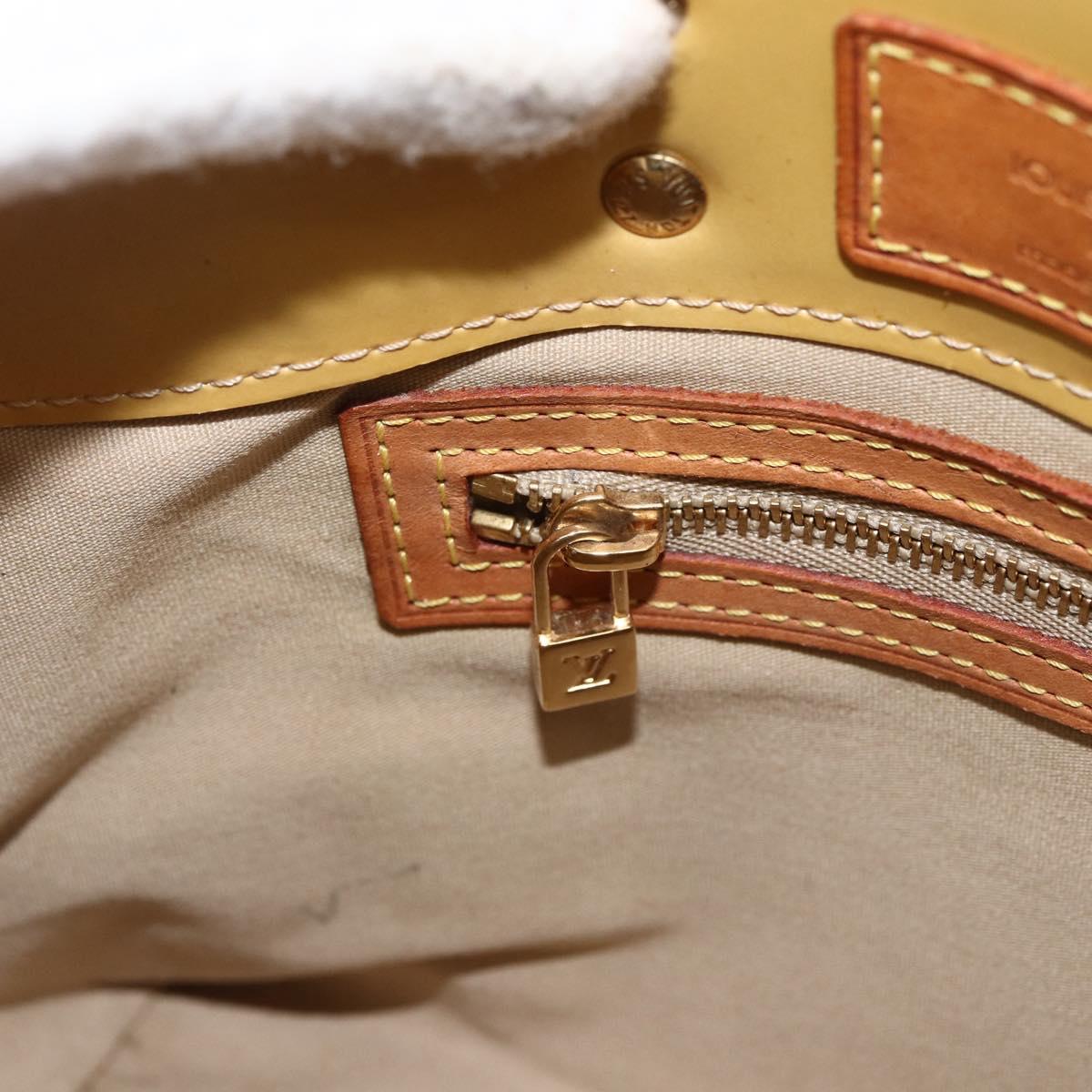 LOUIS VUITTON Monogram Vernis Reade PM Hand Bag Beige M91334 LV Auth LNZ388