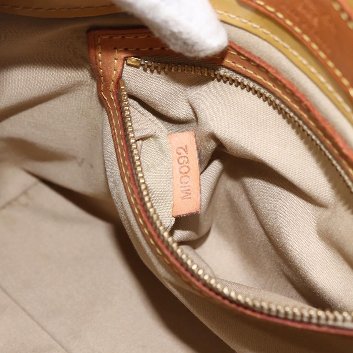 LOUIS VUITTON Monogram Vernis Reade PM Hand Bag Beige M91334 LV Auth LNZ388