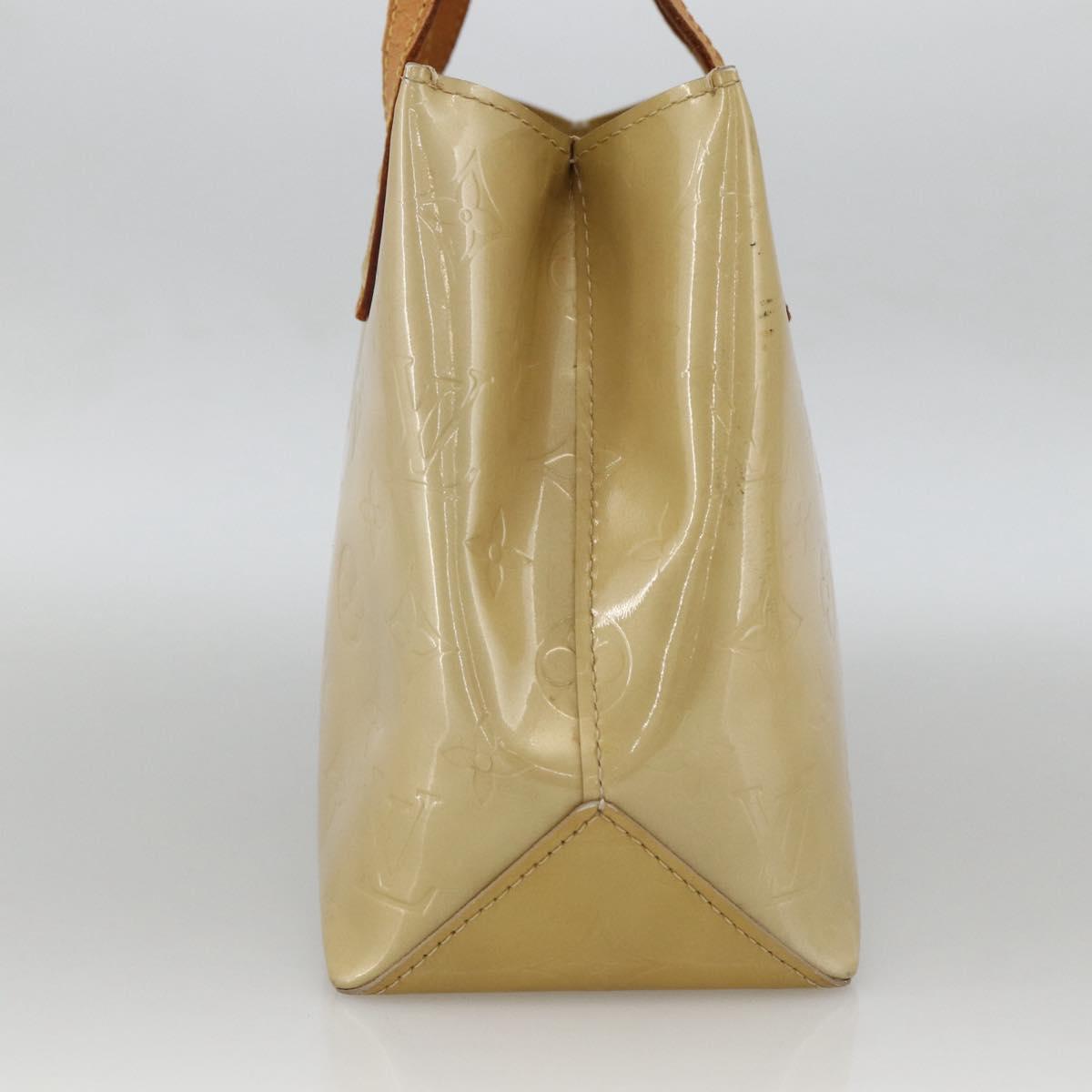 LOUIS VUITTON Monogram Vernis Reade PM Hand Bag Beige M91334 LV Auth LNZ388