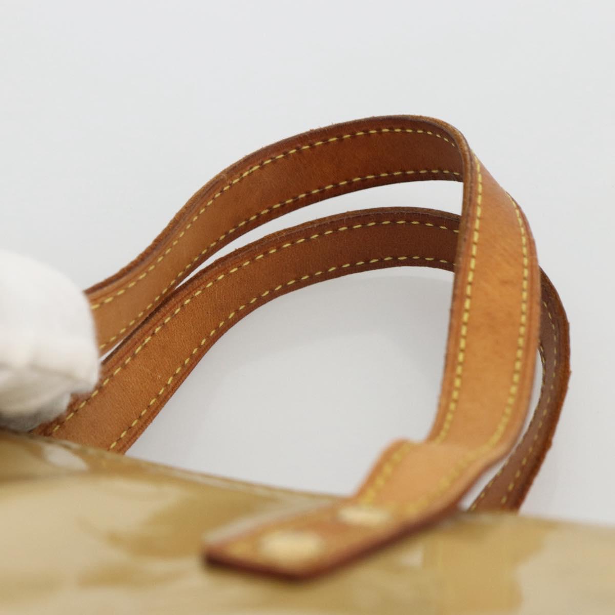 LOUIS VUITTON Monogram Vernis Reade PM Hand Bag Beige M91334 LV Auth LNZ388