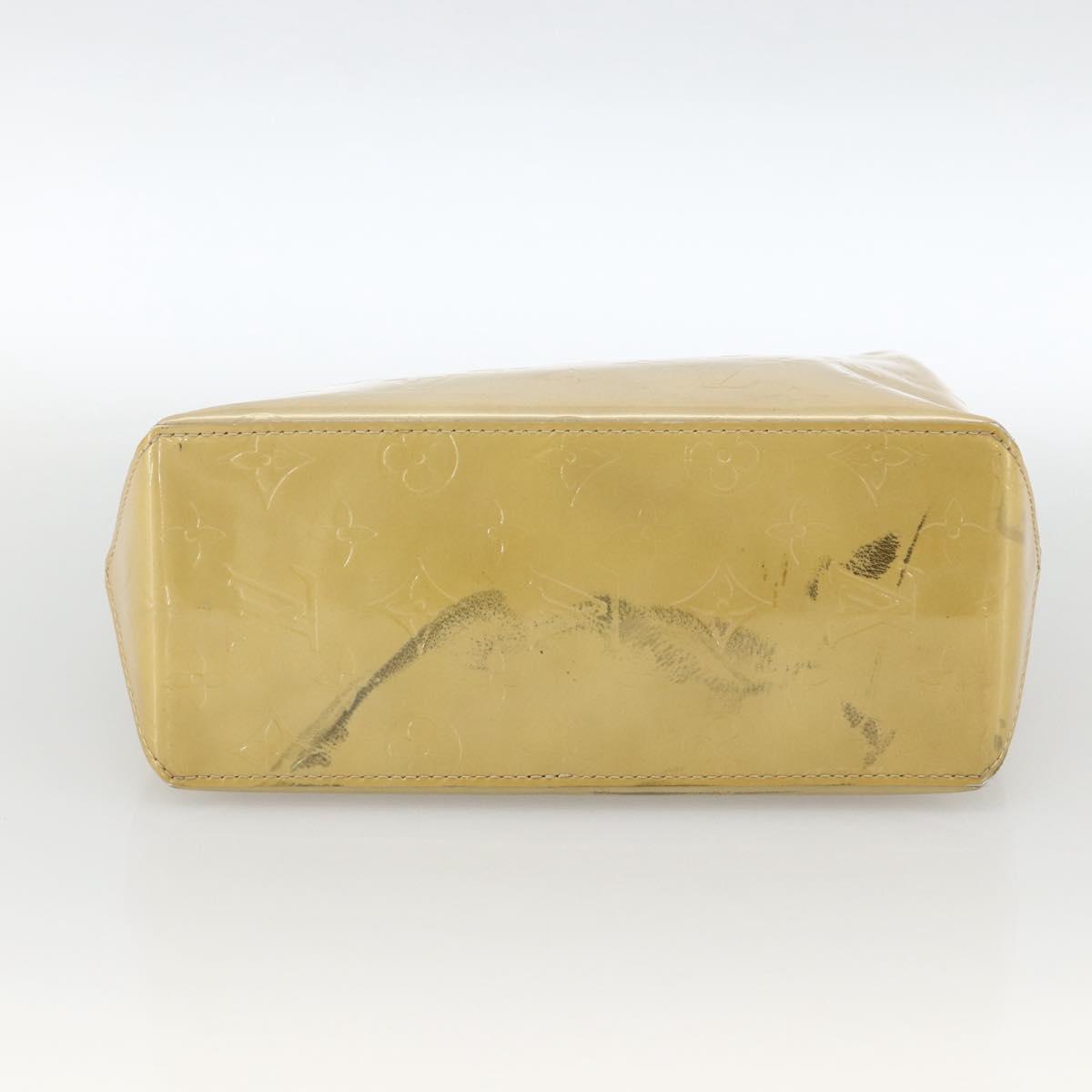 LOUIS VUITTON Monogram Vernis Reade PM Hand Bag Beige M91334 LV Auth LNZ388