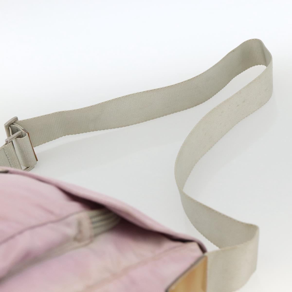 PRADA Shoulder Bag Nylon Pink Silver Auth LNZ394