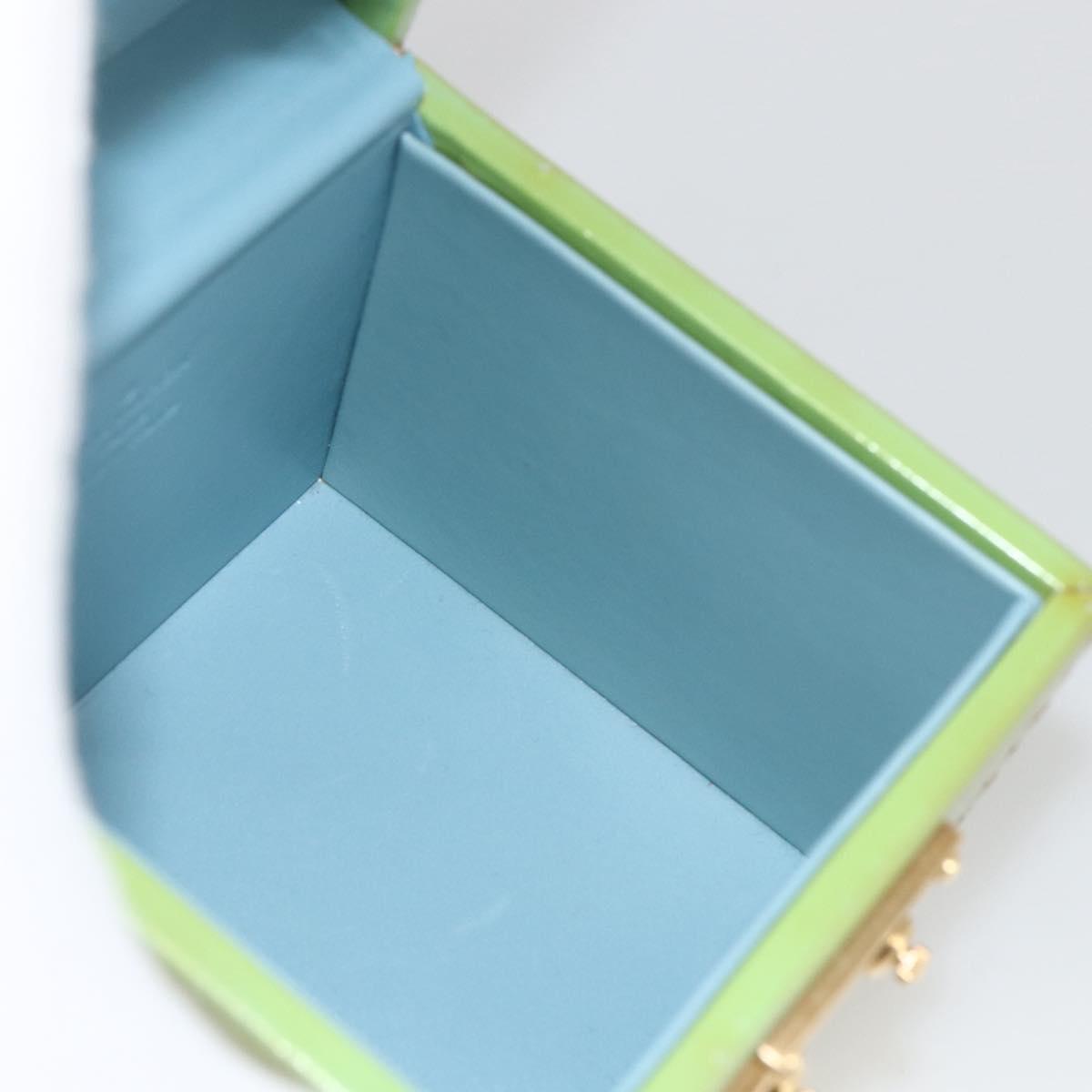 LOUIS VUITTON Vernis Bleecker Cosmetic Pouch Baby Blue M91003 Auth LNZ403