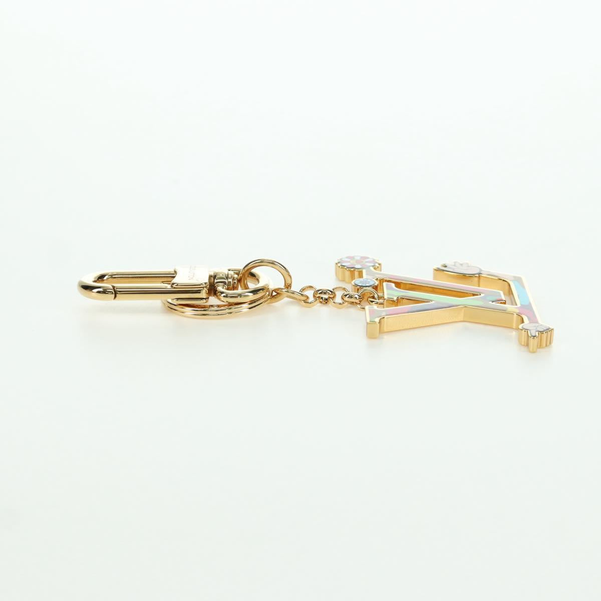 LOUIS VUITTON LV Iconic Superflat Charm metal Gold Tone M02468 LV Auth LNZ409SAM