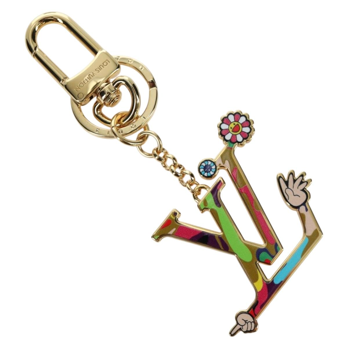 LOUIS VUITTON LV Iconic Superflat Charm metal Gold Tone M02468 LV Auth LNZ409SAM