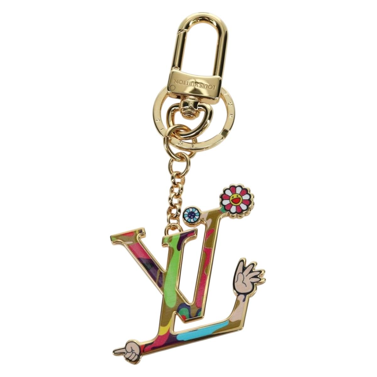 LOUIS VUITTON LV Iconic Superflat Charm metal Gold Tone M02468 LV Auth LNZ409SAM