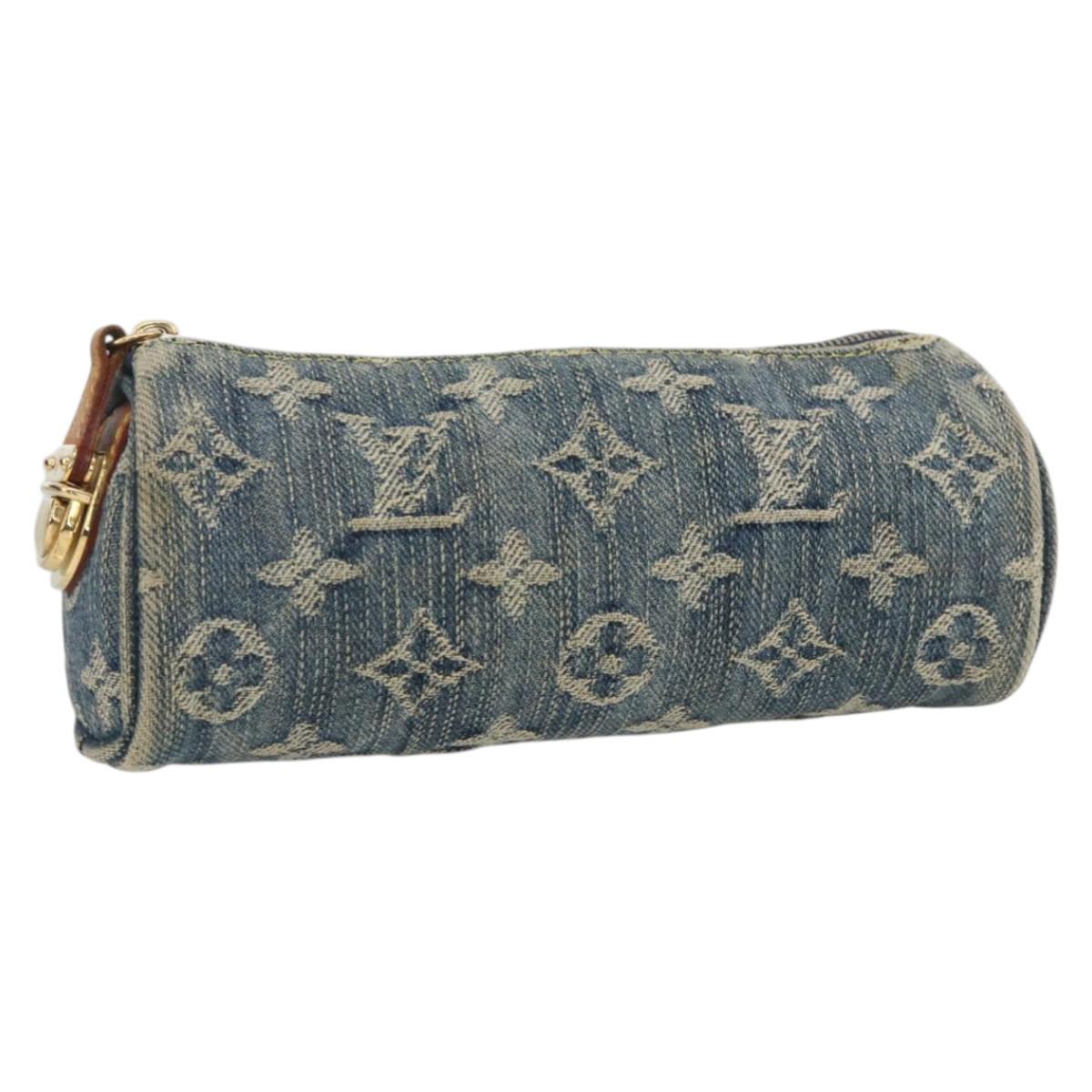 LOUIS VUITTON Denim Trousse Speedy PM Accessory Pouch M95082 Auth LNZ411A