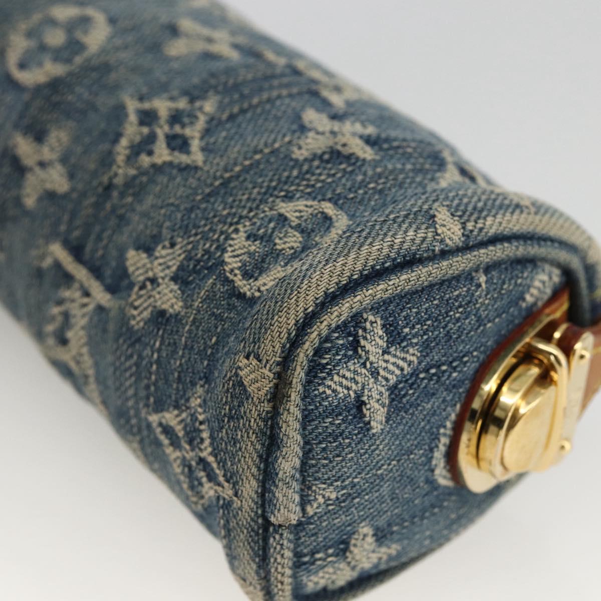 LOUIS VUITTON Denim Trousse Speedy PM Accessory Pouch M95082 Auth LNZ411A