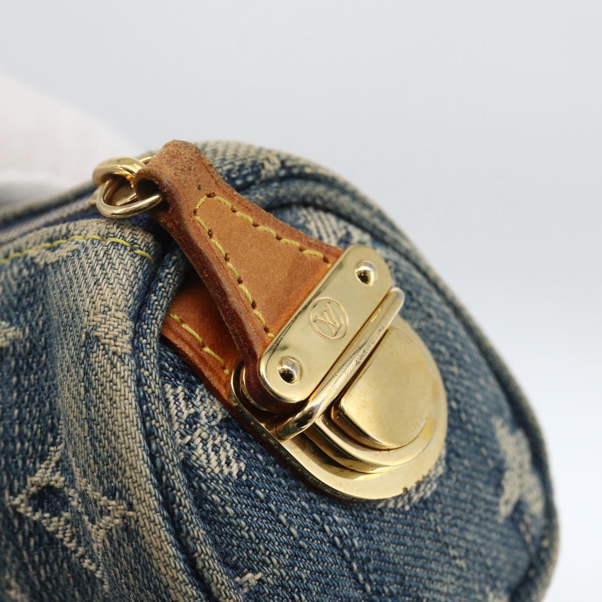 LOUIS VUITTON Denim Trousse Speedy PM Accessory Pouch M95082 Auth LNZ411A