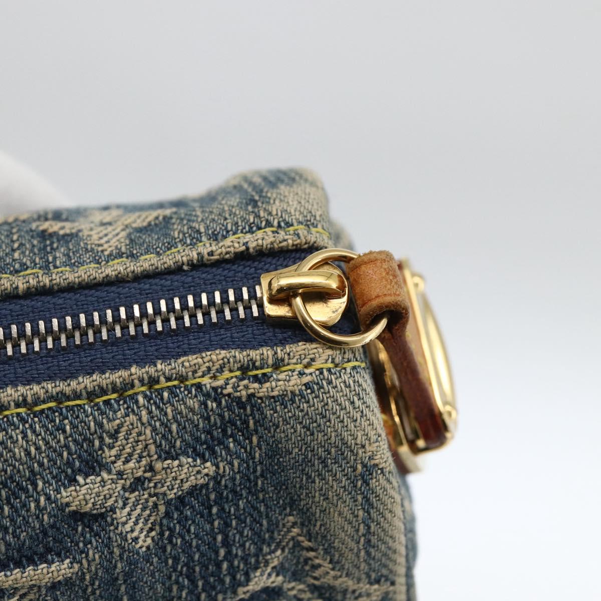 LOUIS VUITTON Denim Trousse Speedy PM Accessory Pouch M95082 Auth LNZ411A