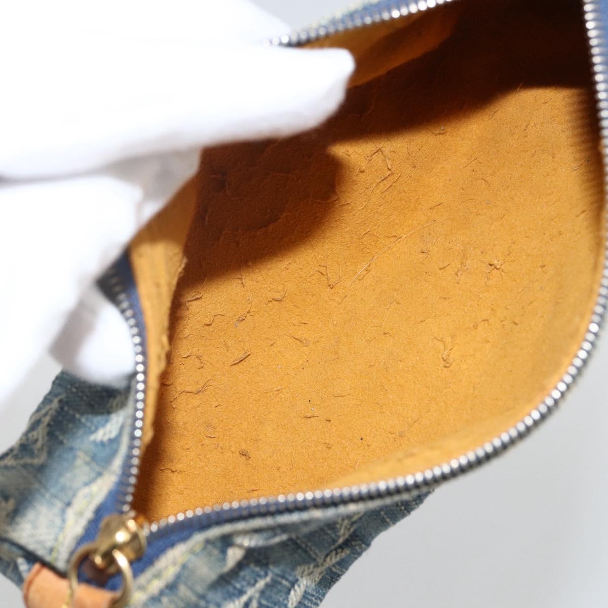 LOUIS VUITTON Denim Trousse Speedy PM Accessory Pouch M95082 Auth LNZ411A