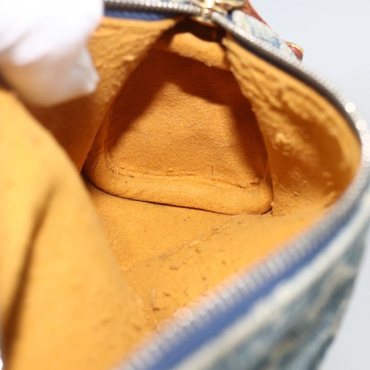 LOUIS VUITTON Denim Trousse Speedy PM Accessory Pouch M95082 Auth LNZ411A