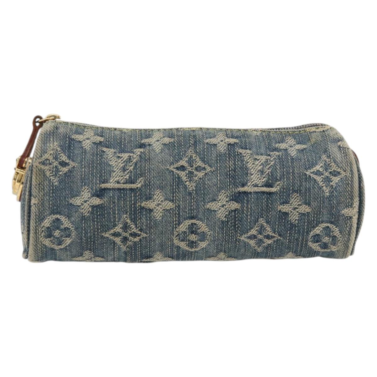 LOUIS VUITTON Denim Trousse Speedy PM Accessory Pouch M95082 Auth LNZ411A
