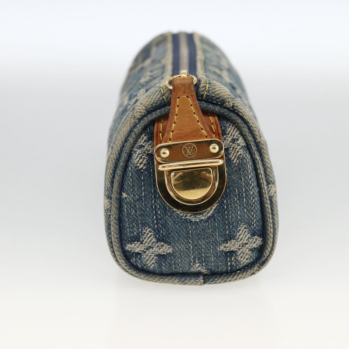 LOUIS VUITTON Denim Trousse Speedy PM Accessory Pouch M95082 Auth LNZ411A