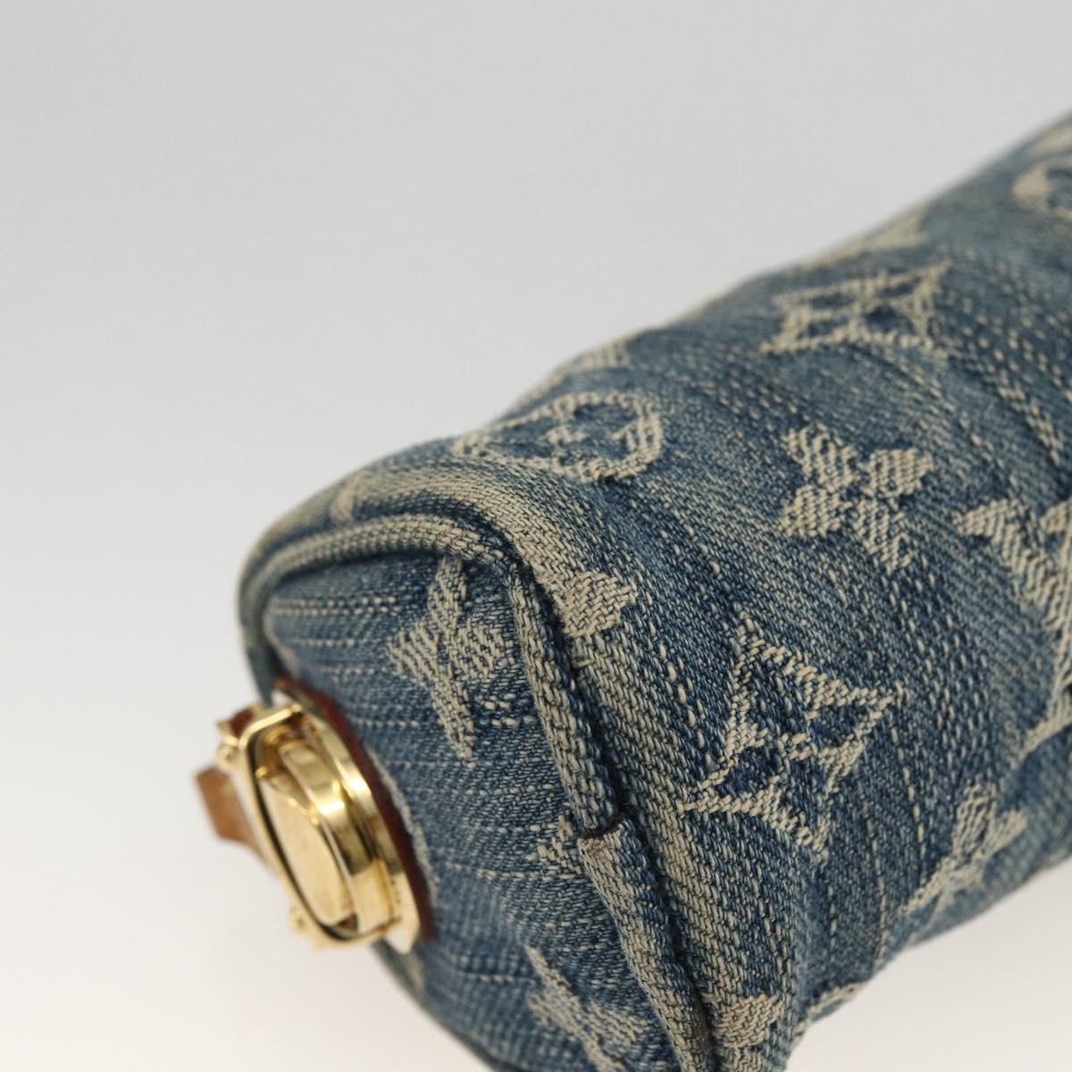 LOUIS VUITTON Denim Trousse Speedy PM Accessory Pouch M95082 Auth LNZ411A