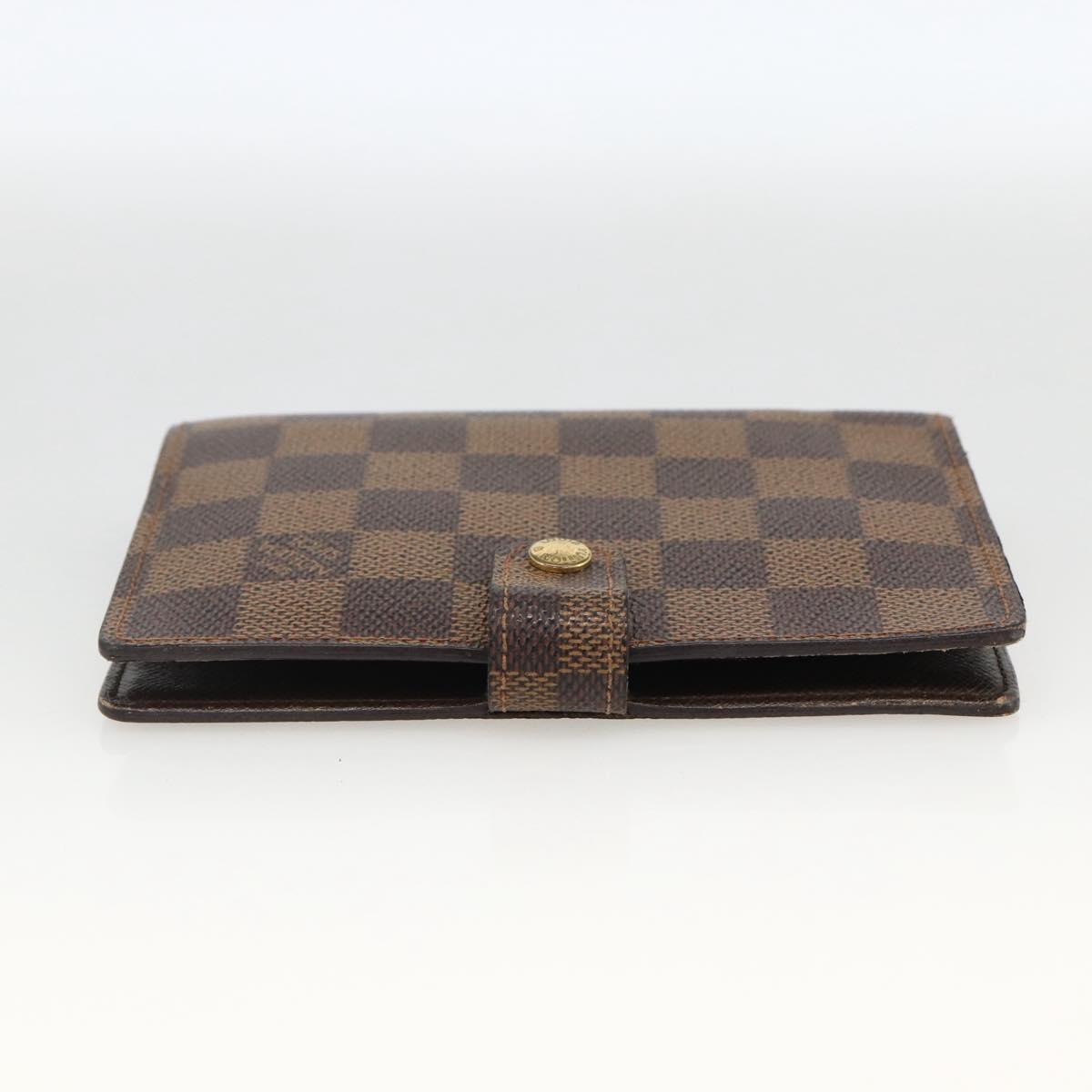 LOUIS VUITTON Damier Ebene Agenda PM Day Planner Cover R20700 LV Auth LNZ412