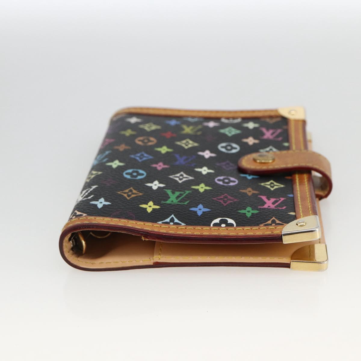 LOUIS VUITTON Multicolor Agenda PM Day Planner Cover Black R20895 Auth LNZ415V