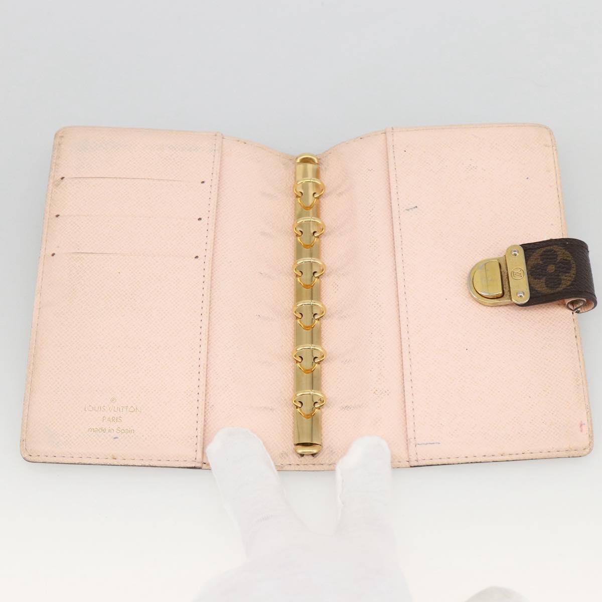 LOUIS VUITTON Monogram Agenda Koala PM Day Planner Cover Pink R21013 Auth LNZ435