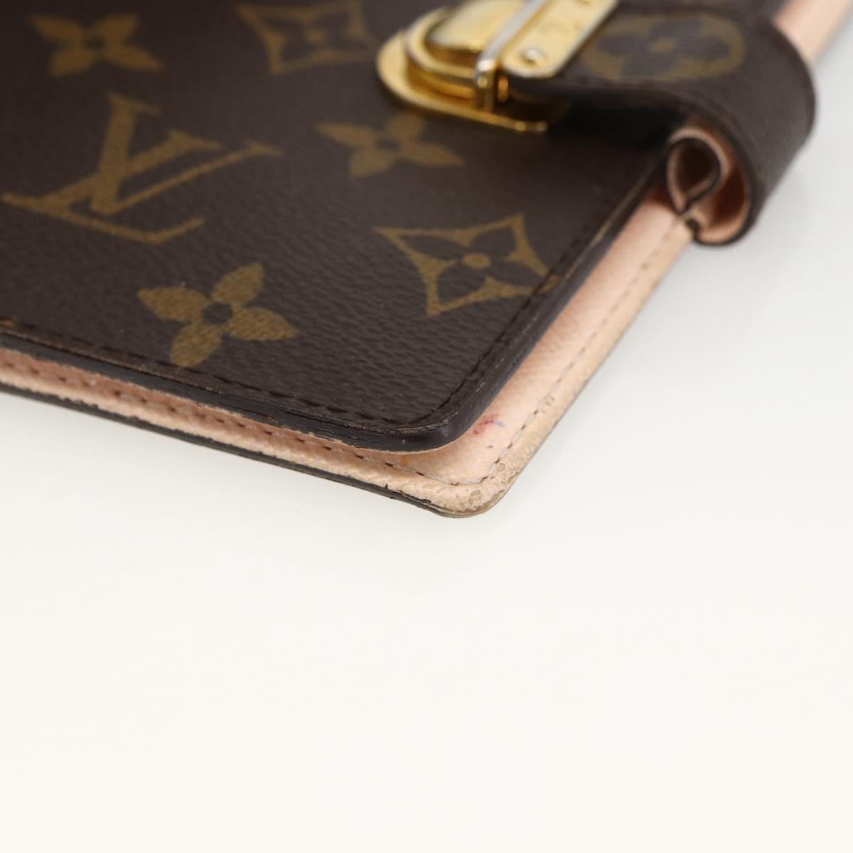 LOUIS VUITTON Monogram Agenda Koala PM Day Planner Cover Pink R21013 Auth LNZ435