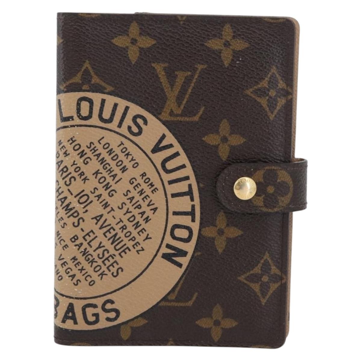 LOUIS VUITTON Monogram T&B Agenda PM Day Planner Cover R21039 LV Auth LNZ436