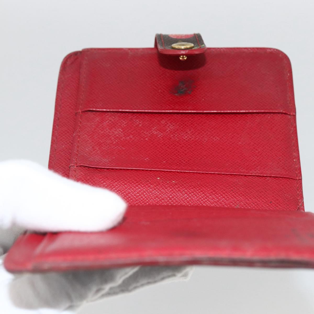 LOUIS VUITTON Monogram Cherry Compact zip Bifold Wallet M95005 LV Auth LNZ439