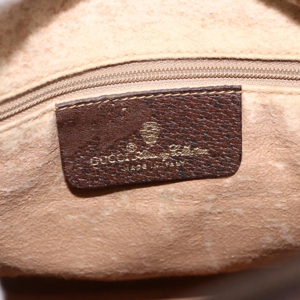 GUCCI GG Supreme Web Sherry Line Boston Bag PVC Beige Gold 40 02 006 Auth LNZ451