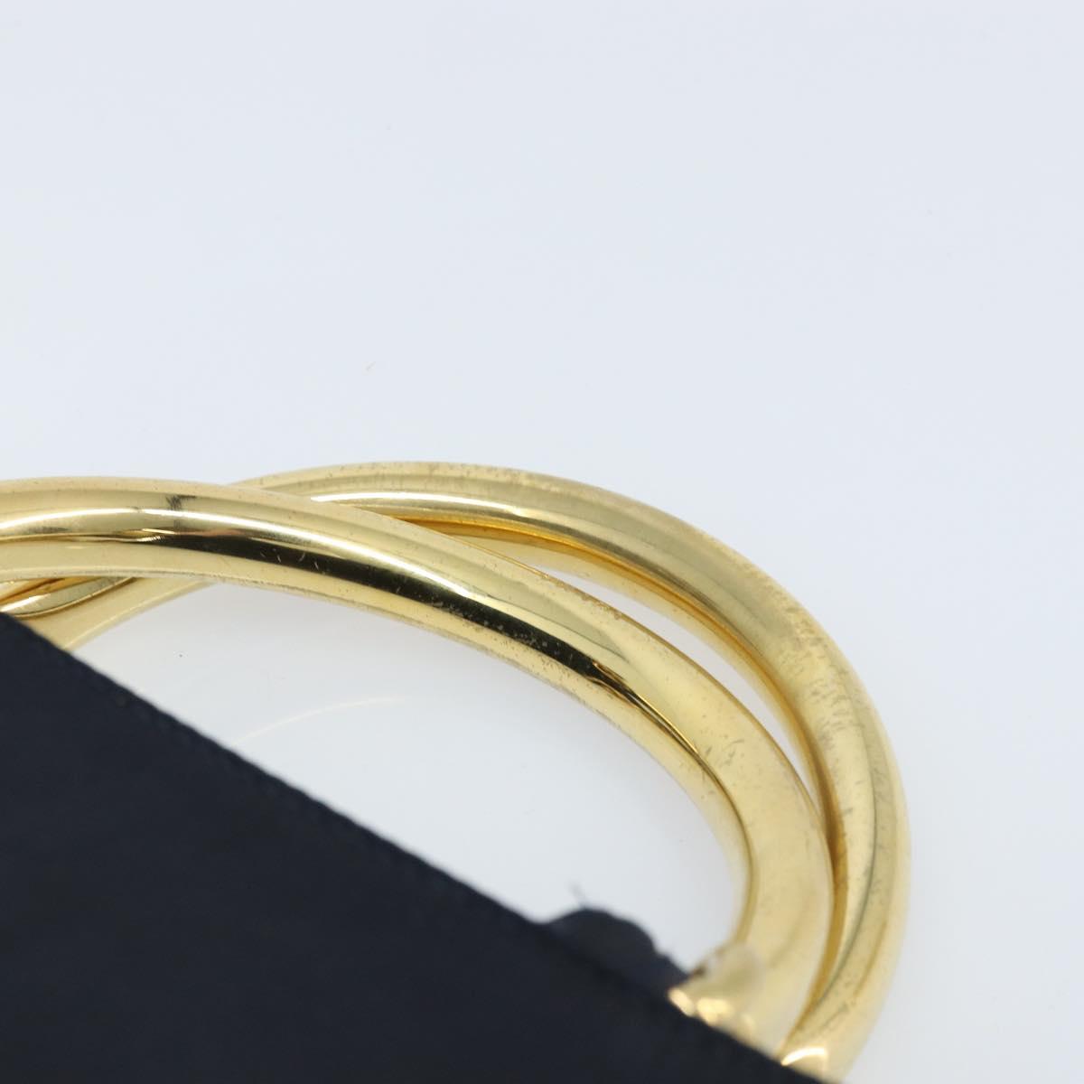 PRADA Metal Handle Hand Bag Nylon Black Gold Auth LNZ454V