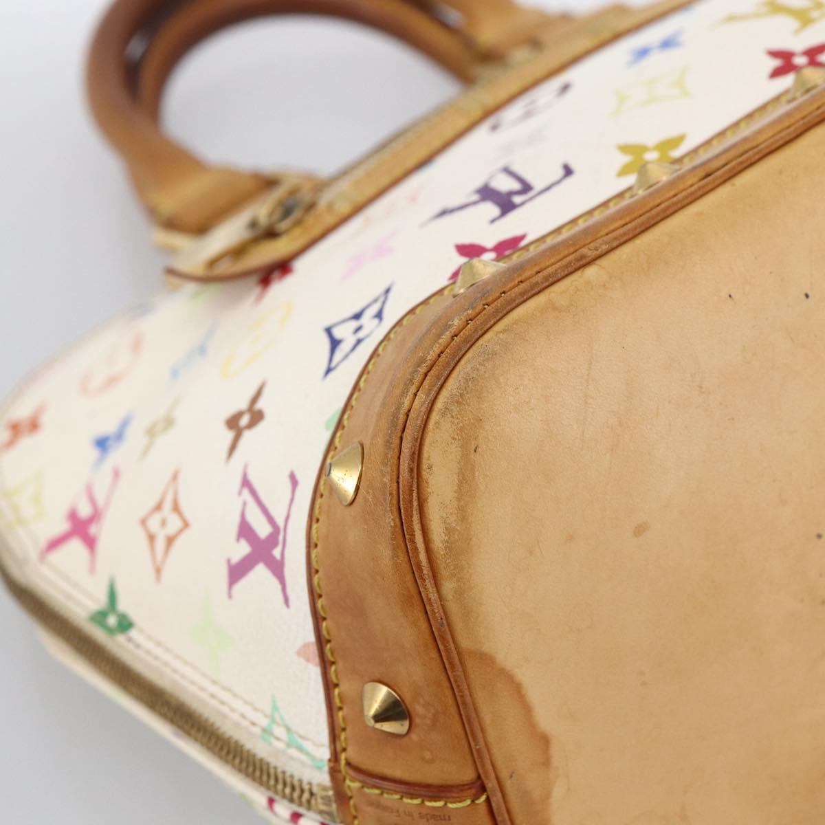 LOUIS VUITTON Monogram Multicolor Alma Hand Bag White M92647 LV Auth LNZ460