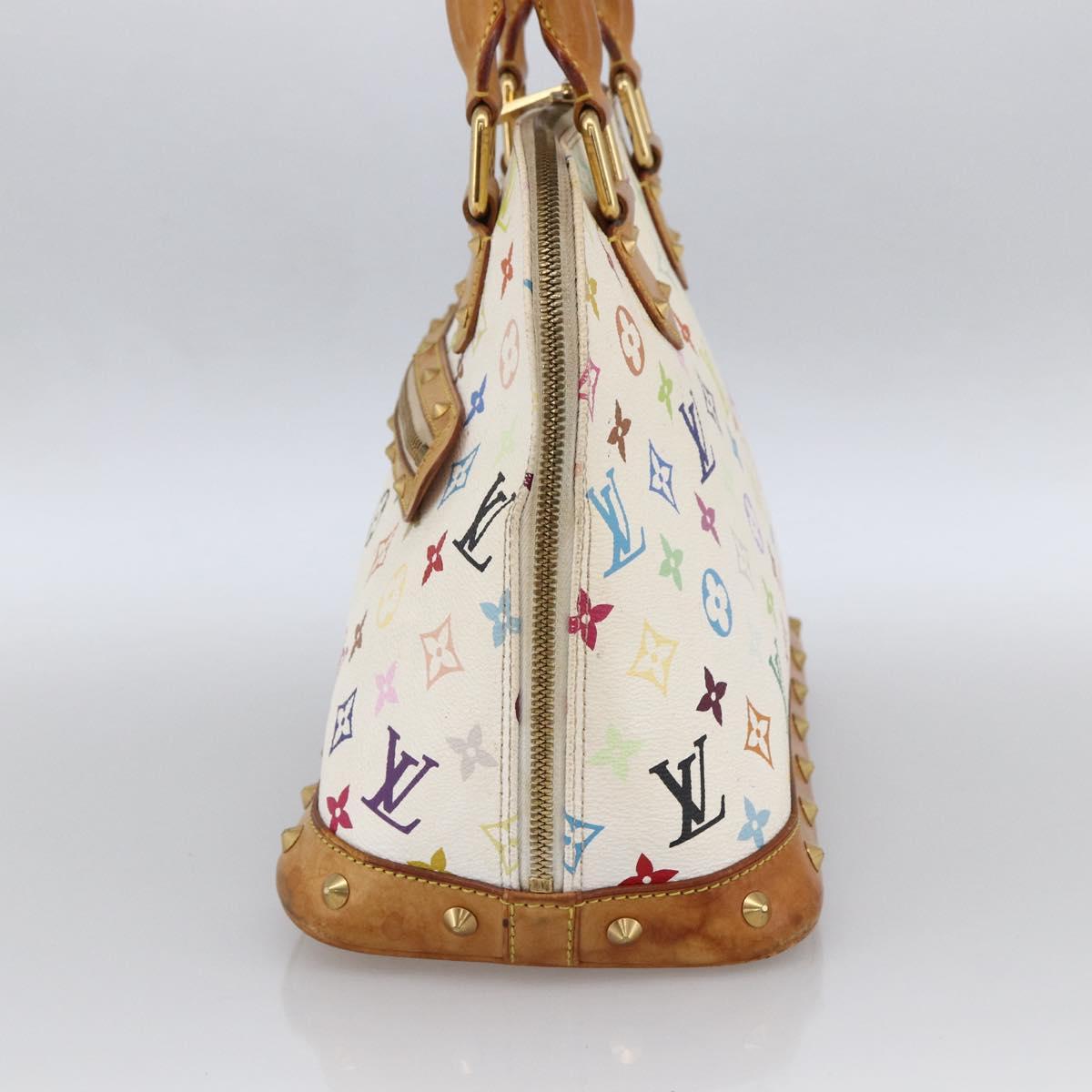 LOUIS VUITTON Monogram Multicolor Alma Hand Bag White M92647 LV Auth LNZ460